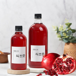 바른뜰 애사비 국내산 자연발효 수제식초 유기농 석류식초, 1개, 500ml