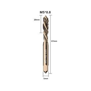 코발트 나사 탭 드릴 비트 M35 HSS CO 나선형 플루트 미터법 M3 M12 기계 스테인리스 스틸 금속 오른손, 1개