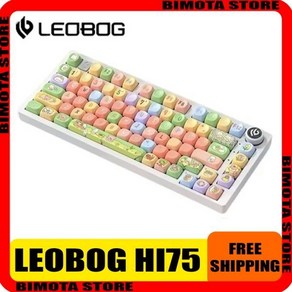 Leobog 알루미늄 합금 기계식 키보드 다기능 노브 유선 RGB 가스켓 81 키 PC 게이머 액세서리 선물 Hi75, Ice-Switch, F