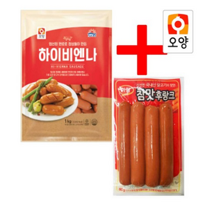 사조오양 하이 비엔나 1kg+참맛후랑크 80g, 1kg, 1개