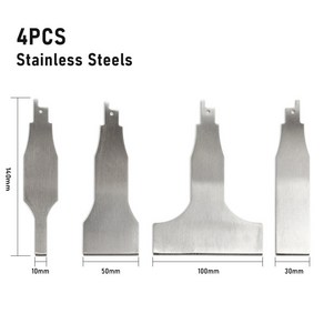 패스툴플런지쏘 HCS 왕복 톱날 세이버 삽 전기 청소 타일 바닥 진흙 제거 벽 퍼티 도구 140mm, 4개