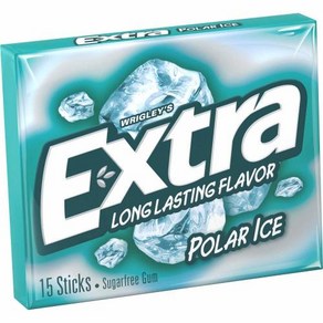 EXTRA Pola Ice Back To School 무설탕 츄잉껌 개학 스틱 15팩