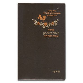 개역개정 나눔포켓성경 시편 잠언 전도서 대 브라운 휴대용 성서원