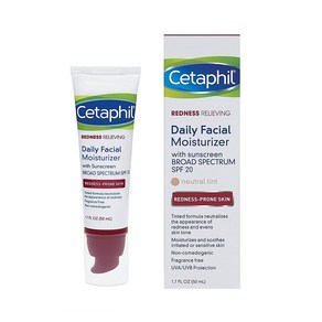 Cetaphil Redness Relieving Daily Facial Moistuize 레드니스 릴리빙 페이셜 모이스처라이저 50ml 2팩, 1개