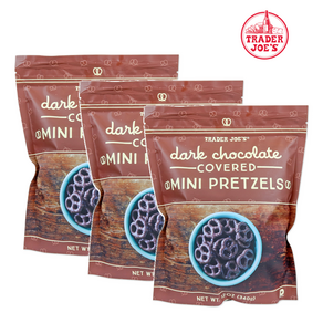 [Tade Joe's] [2+1] 트레이더조 다크 초콜릿 초콜렛 미니 프레첼 프레젤 340g 3개 Dak Choclolate Coveed Mini Petzels