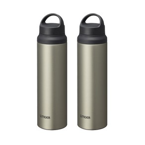 [타이거]수퍼클린플러스 액티브 보온보냉병 800ml MCZ-S080 2P 세트, 타이타늄 그레이(XZ) 2개