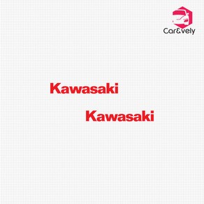 카앤블리 가와사키 kawasaki 로고 차량용 데칼스티커 CNG-31, 블랙, 1개