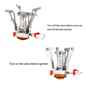 Lixada 미니 야외 캠핑 스토브 / 전자 점화 버너
