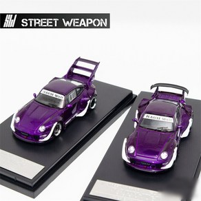 Street Weapon 1:64 포르쉐 RWB 993 - 일렉트릭 퍼플 (2가지 윙 타입)