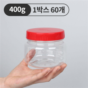 이지 플라스틱 젓갈 통 1박스 반찬 고추장 식품 용기, PET젓갈통 400g 1박스 60개, 1개