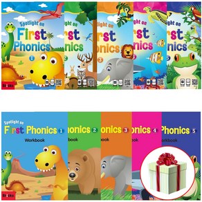 Spotlight on Fist Phonics 퍼스트 파닉스 1 2 3 4 5 단계 교재+워크북 세트 선택구매 사은품(붙이는메모지), 1단계 세트 전2권(붙이는메모지)