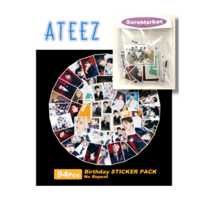 [슈어마켓] 에이티즈(ATEEZ) 도무송 스티커_비공굿 굿즈, 01. Bithday