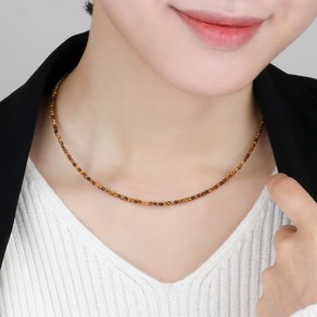 뷰띵 14K 천연 호안석 목걸이 2.5mm