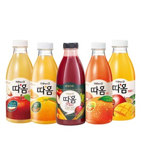 빙그레 따옴주스 730ml 사과1+오렌지1+ABC주스1+자몽1+애플망고/5가지맛/무배