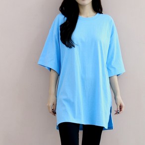 [디아미뇽] 라라 루즈핏 옆트임 롱티 박시한 스타일의 데일리룩