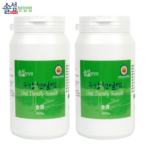 솔섬식품 신안 천일염으로 만든 송염 양치소금, 2개, 500g