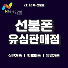 KT LG 선불폰 선불유심 앤텔레콤 빠른배송 빠른개통, KT선불유심 (KT연체폰 사용불가), 1개