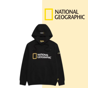 내셔널 지오그래픽 NATIONALGEOGRAPHIC N233UHD910 루코스 빅 로고 약기모 후디 CARBON 블랙