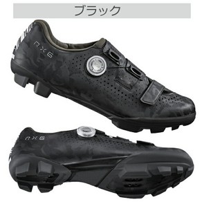 SHIMANO RX6 클릿슈즈 시마노 MTB SPD 페달 대응 SH-RX600, 40.0(25.2cm), 블랙