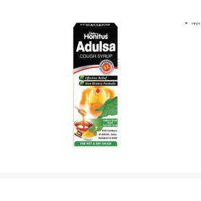 Dabur Honitus Adulsa Cough Syrup Cough Cold Sore Throat Relief Syrup 100 ML