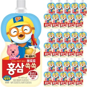 팔도 뽀로로 홍삼쏙쏙 배도라지, 100ml, 40개