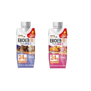 [KT알파쇼핑]테이크핏 맥스24G 초코맛 250mL x 24개 +호박고구마맛 250mL x 24개