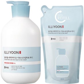 [일리윤]세라마이드 아토 6.0 탑투토워시 대용량 1L+리필 500ml/저자극 올인원 워시