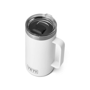 YETI Ramble 710ml24온스 머그 진공 단열 매그슬라이더 뚜껑이 있는 스테인리스 스틸 샤프테일 토프 191885, 화이트, 1개