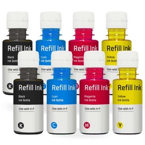 [호환] 삼성 INK-K610 SL-J1560W T1670W T1672W T1677W T1680W T2170W T2270FW 재생 무한 리필 잉크 8개, 검정+파랑+심홍+노랑 4색 2 SET, 1세트