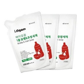 아이오감 1종 젖병 주방세제 액상형 리필, 500ml, 1개