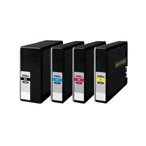 [캐논] PGI-2900XL 대용량 호환잉크 MB5090 MB5390 IB4090 비정품잉크, 검정+칼라(4개묶음할인), 1세트