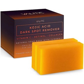 VALITIC Kojic Acid Dark Spot Remover Soap 200g 2팩 비타민 콜라겐 레티놀 터메릭