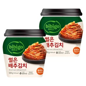 cj제일제당(주) 비비고 썰은배추김치(용기), 500g, 2개