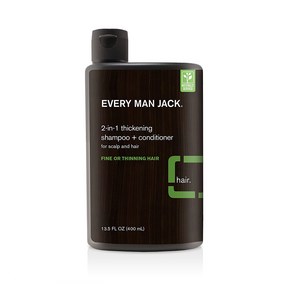 에브리 맨 잭 2in1 틱케닝 샴푸 컨디셔너 400ml 티 트리 Evey Man Jack 2-In-1 Thickening Shampoo, 1개