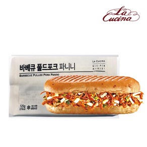 라쿠치나 바베큐 풀드포크 파니니 샌드위치, 라쿠치나 바베큐 풀드포크 파니니 x3개, 3개, 125g