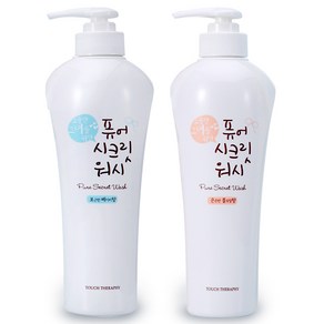 과일나라 터치테라피 퓨어 시크릿워시 여성청결제 500ml X2개, 01_베이비 500ml+플로럴 500ml