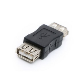 [티테크놀로지] [AF-AF] USB-A 2.0 to USB-A 2.0 F/F 연장젠더 T-USBG-AFAF [블랙], 1개