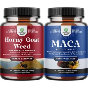 Natues Caft 남성 체력과 에너지 를 Hony Goat Weed 묶음과 남성용 Black Maca 뿌리 추출물 캡슐 허브, Natues Caft 남성 체력과 에너지 를 Ho, 1개