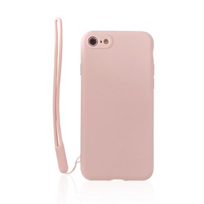 GRAYCO 아이폰 전용 핸드 스트랩 컬러 하우징 케이스, LIGHT PINK, 아이폰 7+/ 8+, 1개