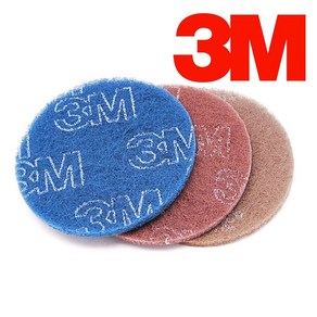 3M 원형 수세미 135mm 샌더기 5인치 스카치 브라이트 부직포 디스크, 1개