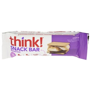 think! Potein+ 150 Caloie Bas - S'moes 10g P think! 단백질+ 150칼로리 바 - 스모어 단백질 10g 설탕 5g 인공 감, 1개