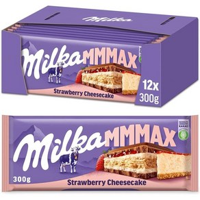 Milka 독일 밀카 초콜렛 스트로베리 치즈케이크 300g x12봉 Stawbey Cheesecake, 12개