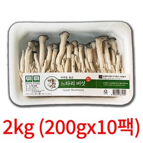 무농약 느타리버섯 국내산 2kg (벌크), 2kg(200gx10팩), 10개