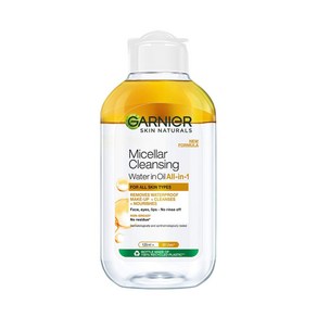 가르니에 Garnier Skin Naturals 워터프루프 메이크업을 위한 클렌징 워터 너리싱 포뮬러 미셀라 오일 인퓨즈 125ml