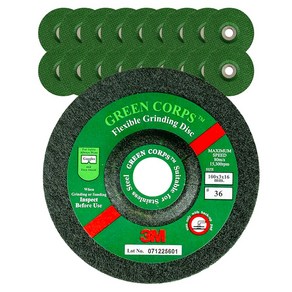 3M 푸른돌 4인치 옵셋 연마석 Geen Cops Flexible Disc 20개입, 20개