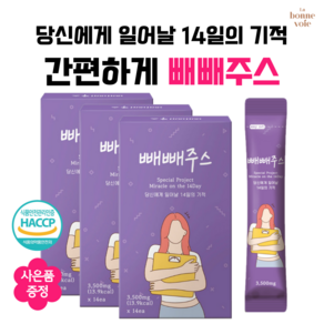 빼빼주스 블루베리맛 건강한 2주 프로젝트 클렌즈 주스 마스크팩 증정