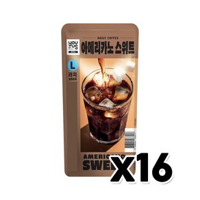 유어스 아메리카노스위트 L 아이스파우치음료 340ml x 16개