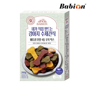 바비온 강아지 뼈다귀 모양 4종 쿠키믹스 수제간식, 혼합맛, 200g, 1개