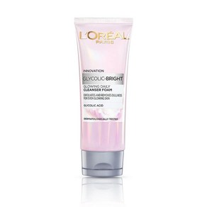 L’OREAL PARIS 로레알 파리 글리콜릭 브라이트 데일리 포밍 페이스 클렌저 100ml | 칙칙한 피부를 위한 글리콜산 워시 글로우 페이셜 클렌저