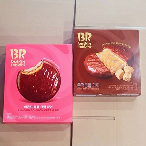 BR배스킨라빈스 아몬드 봉봉 크림파이 +쫀떡궁합 파이 600g, 1개